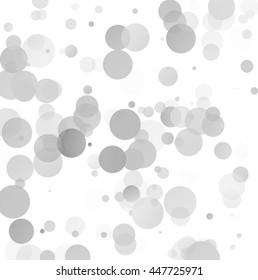 Bubbles Unique Gray White Bright Vector Background