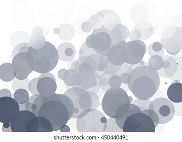 Bubbles Unique Gray White Bright Vector Background