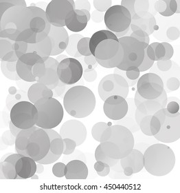 Bubbles Unique Gray White Bright Vector Background
