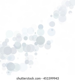 Bubbles Unique Gray White Bright Vector Background
