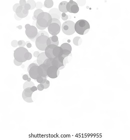 Bubbles Unique Gray White Bright Vector Background