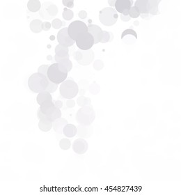 Bubbles Unique Gray White Bright Vector Background