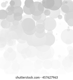 Bubbles Unique Gray White Bright Vector Background