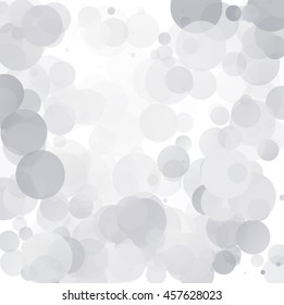 Bubbles Unique Gray White Bright Vector Background