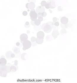 Bubbles Unique Gray White Bright Vector Background