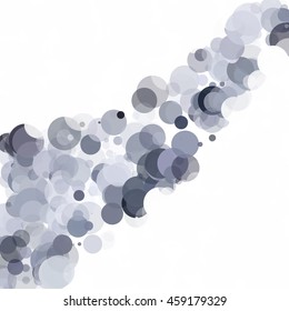 Bubbles Unique Gray White Bright Vector Background