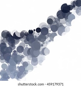 Bubbles Unique Gray White Bright Vector Background