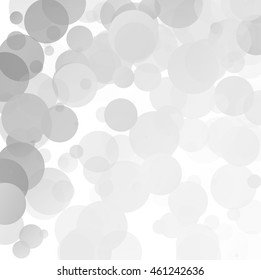 Bubbles Unique Gray White Bright Vector Background