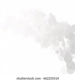 Bubbles Unique Gray White Bright Vector Background