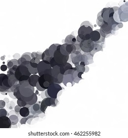 Bubbles Unique Gray White Bright Vector Background