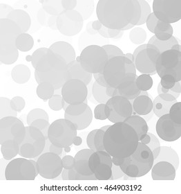 Bubbles Unique Gray White Bright Vector Background