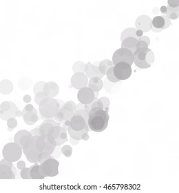 Bubbles Unique Gray White Bright Vector Background