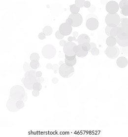 Bubbles Unique Gray White Bright Vector Background