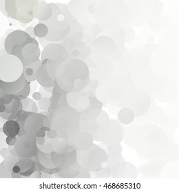 Bubbles Unique Gray White Bright Vector Background