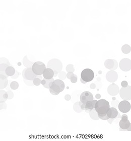 Bubbles Unique Gray White Bright Vector Background
