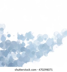 Bubbles Unique Gray White Bright Vector Background