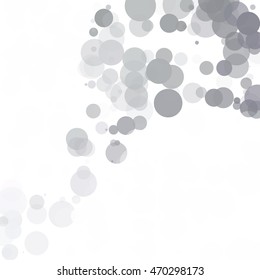 Bubbles Unique Gray White Bright Vector Background
