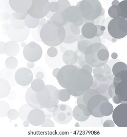 Bubbles Unique Gray White Bright Vector Background