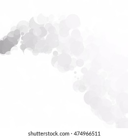 Bubbles Unique Gray White Bright Vector Background