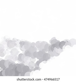 Bubbles Unique Gray White Bright Vector Background