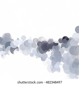 Bubbles Unique Gray White Bright Vector Background