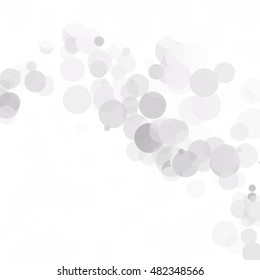 Bubbles Unique Gray White Bright Vector Background