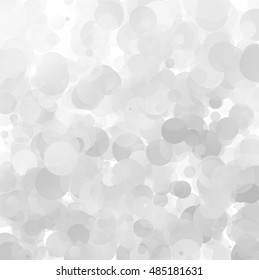Bubbles Unique Gray White Bright Vector Background