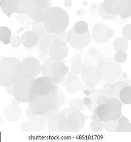 Bubbles Unique Gray White Bright Vector Background