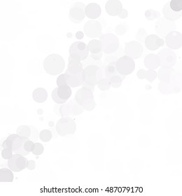 Bubbles Unique Gray White Bright Vector Background