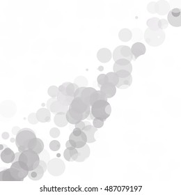 Bubbles Unique Gray White Bright Vector Background
