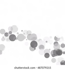 Bubbles Unique Gray White Bright Vector Background