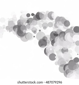 Bubbles Unique Gray White Bright Vector Background