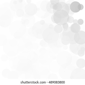 Bubbles Unique Gray White Bright Vector Background
