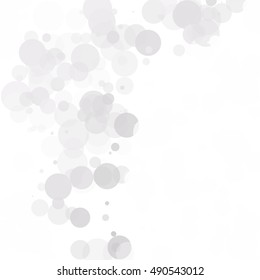 Bubbles Unique Gray White Bright Vector Background