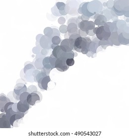 Bubbles Unique Gray White Bright Vector Background