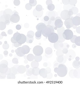 Bubbles Unique Gray White Bright Vector Background
