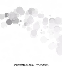 Bubbles Unique Gray White Bright Vector Background