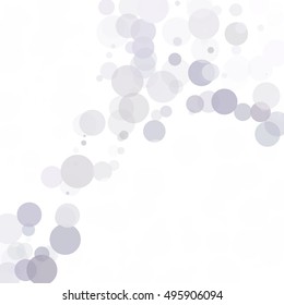 Bubbles Unique Gray White Bright Vector Background