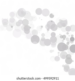 Bubbles Unique Gray White Bright Vector Background