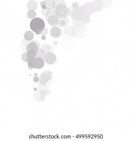 Bubbles Unique Gray White Bright Vector Background