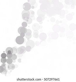 Bubbles Unique Gray White Bright Vector Background