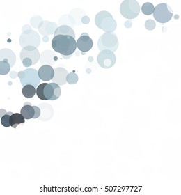 Bubbles Unique Gray White Bright Vector Background