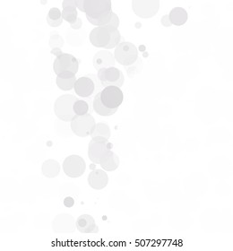 Bubbles Unique Gray White Bright Vector Background