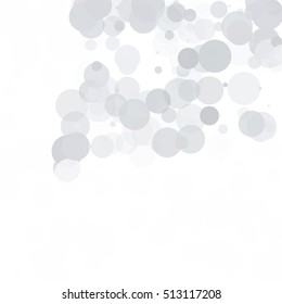 Bubbles Unique Gray White Bright Vector Background