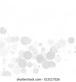 Bubbles Unique Gray White Bright Vector Background