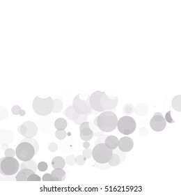 Bubbles Unique Gray White Bright Vector Background