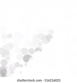 Bubbles Unique Gray White Bright Vector Background