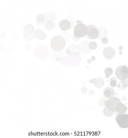 Bubbles Unique Gray White Bright Vector Background