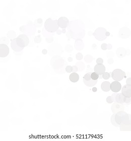 Bubbles Unique Gray White Bright Vector Background