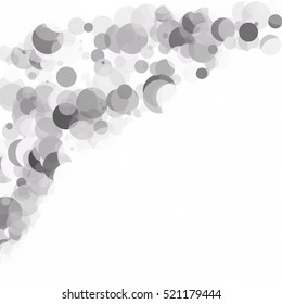 Bubbles Unique Gray White Bright Vector Background